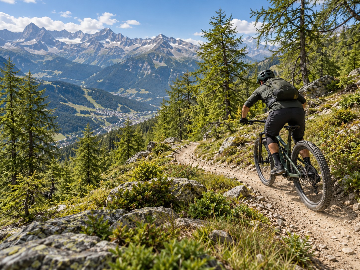 Immagine illustrativa di una mountain bike su un sentiero alpino